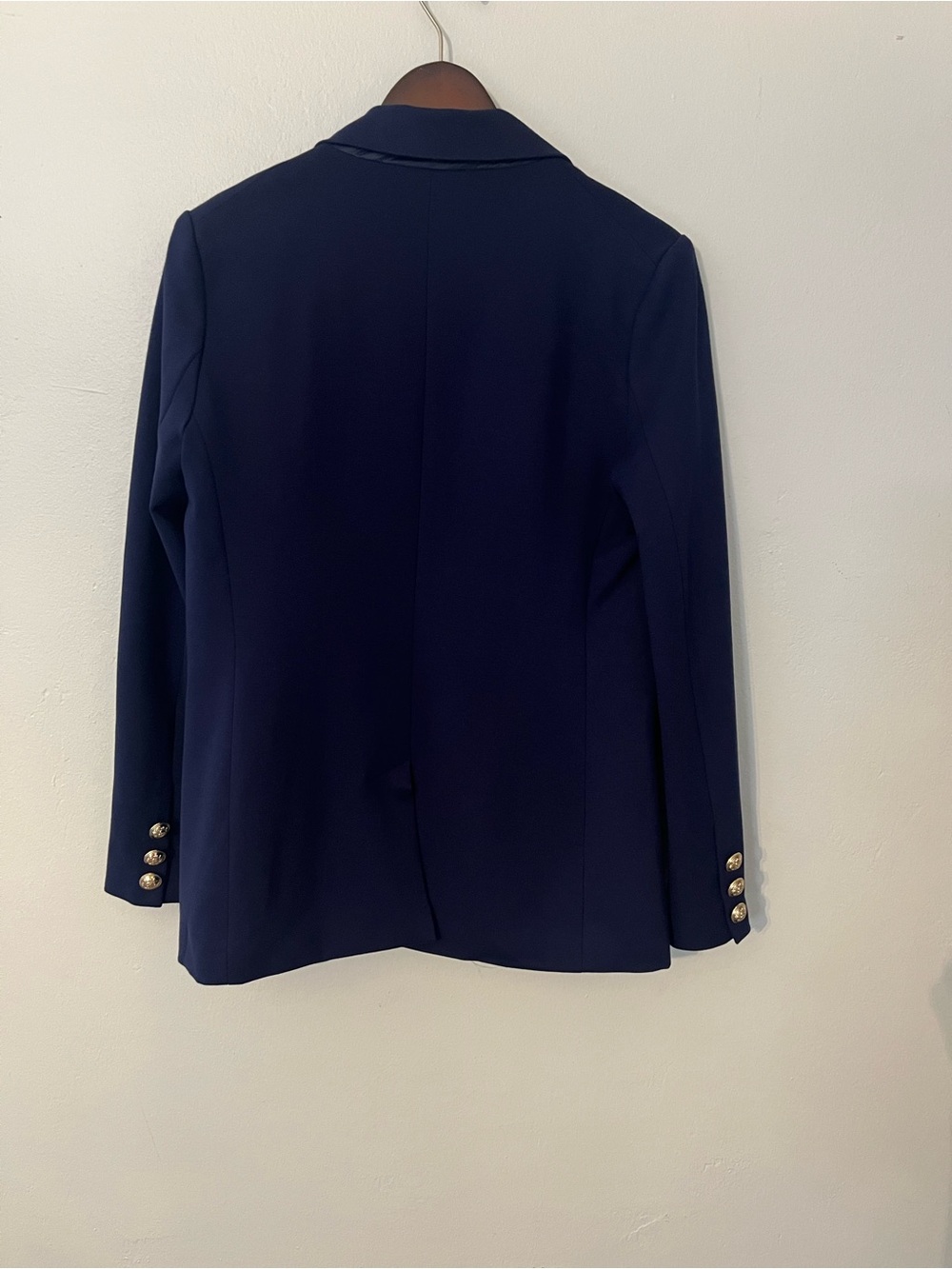 Anthropologie Dolan Navy Ponte Military Blazer Gold Buttons S - Picture 4 of 16